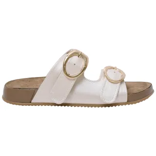 【Ann’S】加寬版軟綿二舅拖-閃料雙扣帶2cm(白)