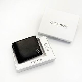 【Calvin Klein】黑標 CK 皮夾禮盒 Calvin Klein 零錢袋 質感 禮盒 皮夾 短夾 送禮 錢包(1464 BU2)