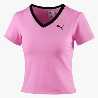 【PUMA】短袖上衣 女 短版 亞規 BTG 粉 63307390