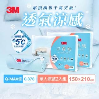 【3M】可水洗涼感涼夏被-星空藍2入組(單人涼被5x7)