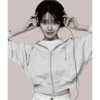 【NEW BALANCE】NB 短版棉質連帽外套_女性_淺灰/藍紫色_WJ51506AHH_WJ51506DRE(美版 版型偏大)