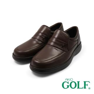 【AKIO GOLF】日本原廠超輕量氣墊商務便士樂福鞋 深棕色(GF3401-DBR)