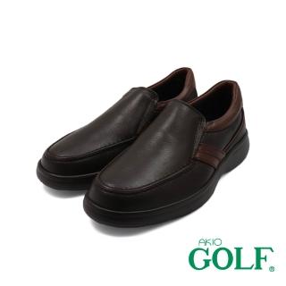 【AKIO GOLF】日本原廠超輕量紓壓抗震撞色懶人休閒鞋 深棕色(GF2281-DBR)
