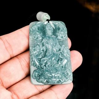 【KT DADA】翡翠 觀音 藍水 神龍 項鍊 飾品 男生項鍊 觀音像 佛像 吊墜 冰種 玉佩 保平安 避邪