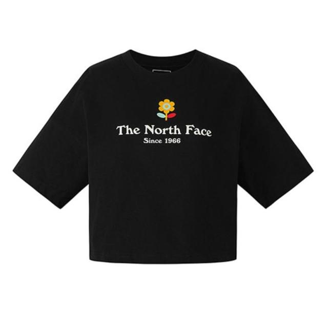 【The North Face】北臉 短袖上衣 女 W CROP SUMMER SS TEE GRAPHIC 黑 NF0A8DCEJK3