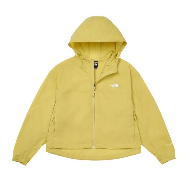 【The North Face】北臉 外套 女 運動連帽外套 防風 防曬 防潑水 W CROP UPF WIND 卡其 NF0A8C120UO