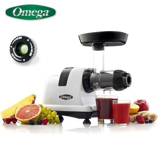 【Omega】慢磨機 J8006HDS 金屬銀色 全配旗艦款(西芹蔬果榨汁、堅果奶醬研磨、冰淇淋、麵修壓製)