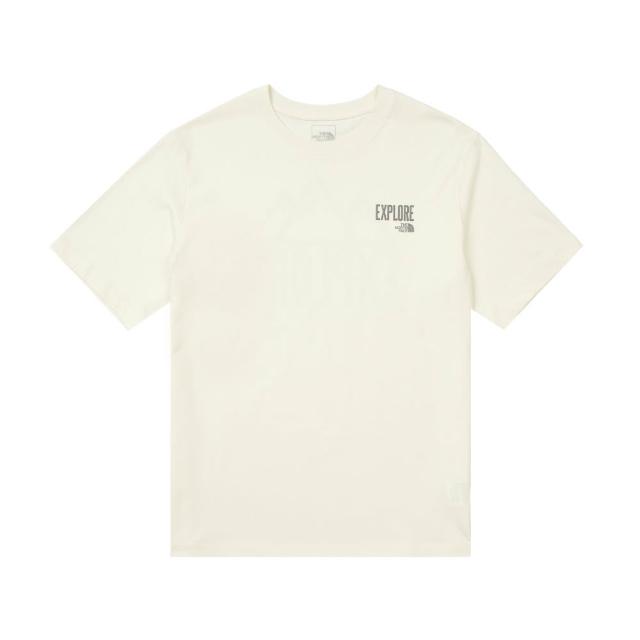 【The North Face】北臉 短袖上衣 男 女 中性 U RLX EXPLORE SS TEE GRAPHIC 米白 NF0A8DBWQLI