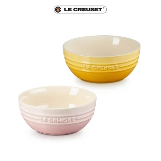 【Le Creuset】瓷器韓式湯碗14cm(貝殼粉)