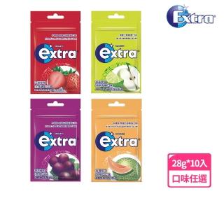 【Extra】益齒達 潔淨無糖口香糖 28g*10入(潔牙/口腔清潔)