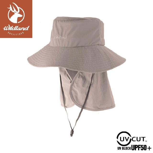 【Wildland 荒野】中性 抗UV可脫式功能遮陽帽《白毛山》WH1037/防曬帽/圓盤帽/登山帽(悠遊山水+)