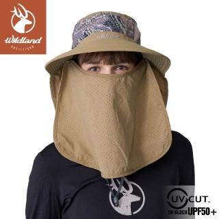 【Wildland 荒野】中性 抗UV收納式功能遮陽帽《沙色》WH1036/防曬帽/圓盤帽/登山帽(悠遊山水+)