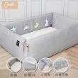 【gunite】多功能第三代落地式沙發嬰兒陪睡床0-6歲 四件組 床墊+床圍+止滑墊+床邊吊飾(多色可選)