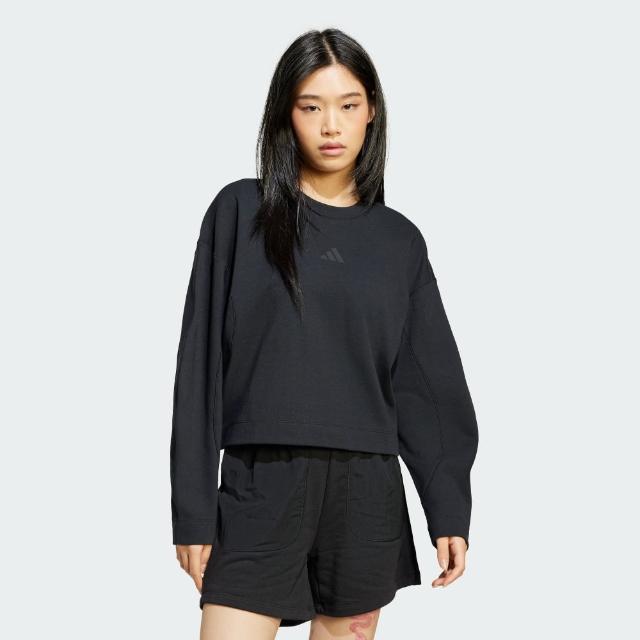 【adidas 愛迪達】CITY ESCAPE 短版長袖上衣 女 JF3416