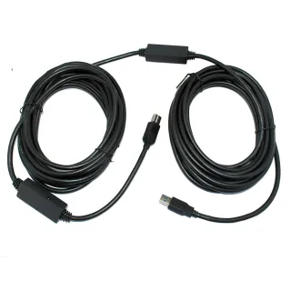 【Fujiei】高速主動式USB 3.0 A公B公連接線10米+2IC(USB3.0印表機線 10M 黑色)