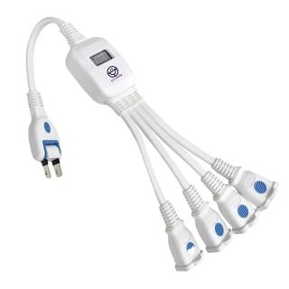 【yo-smile】1對4 2P中繼分接延長線15A(一對四分接插座11CM E-493)
