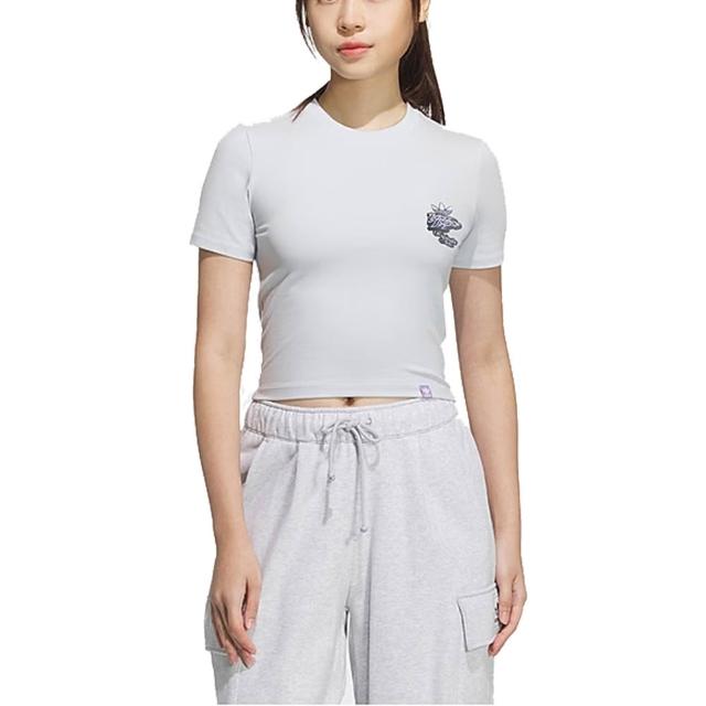 【adidas 愛迪達】女 CS TEE W 短版 短袖上衣 - JN1681