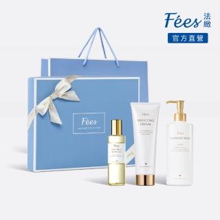 【Fees 法緻】媽咪好孕禮盒 撫紋美體霜200ml+經典美膚護理油118ml+私密呵護浴潔露250ml(孕媽咪必備)