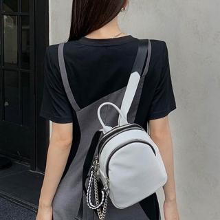 【MoonDy】揹包 小揹包 編織掛繩 雙肩包 手提揹包 大容量後揹包 後揹包 女生揹包 休閒揹包 通勤