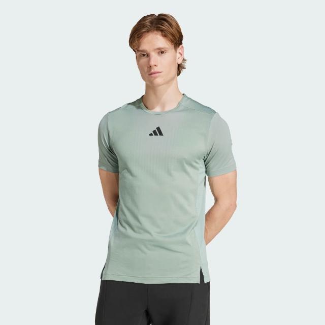 【adidas 愛迪達】短袖上衣 男 訓練 慢跑 亞規 AIRCHILL TEE 綠 JI8197