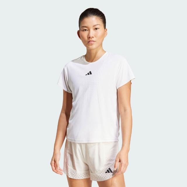 【adidas 愛迪達】短袖上衣 女 訓練 慢跑 亞規 AIRCHILL T 2.0 白 JH1469