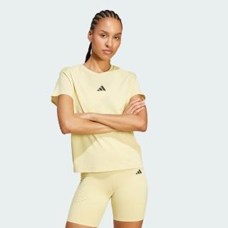 【adidas 愛迪達】短袖上衣 女 訓練 慢跑 AIRCHILL T 2.0 黃 JX7430