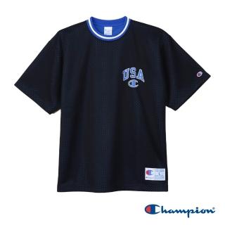 【Champion】官方直營 男款-ACTION STYLE 快排短袖運動上衣-黑色(C3-Z301-090)