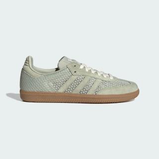 【adidas 愛迪達】SAMBA OG 運動休閒鞋(KK3529 女鞋 ORIGINALS經典休閒鞋 縷空編織細節 淺灰綠)