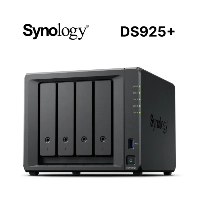 【Synology 群暉科技】搭 6TB x2 ★ DS925+ 4bay NAS 網路儲存伺服器(HAT3300-6T)
