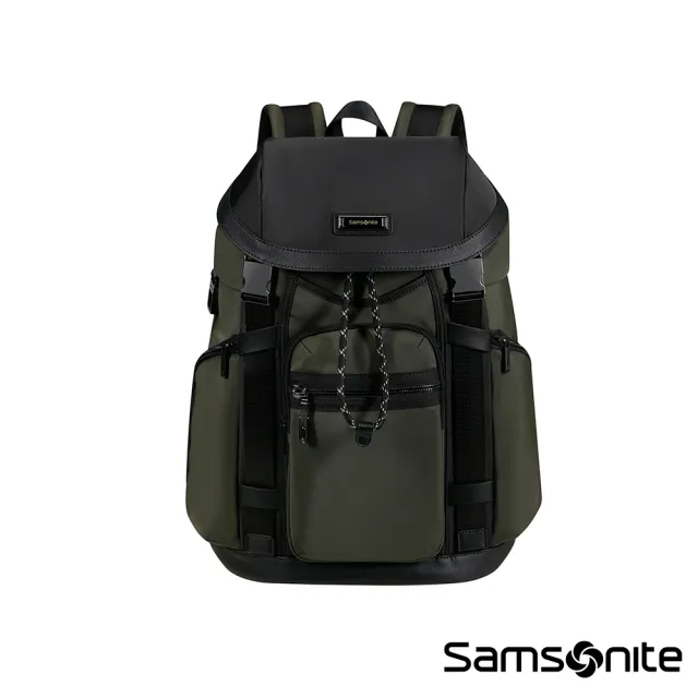【Samsonite 新秀麗】RELYON 現代時尚商務收納型大容量翻蓋後背包/雙肩包/電腦包15.6吋(多色可選)