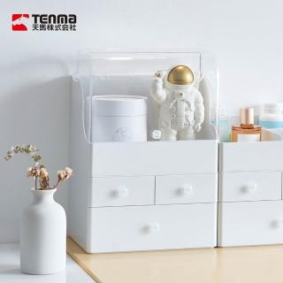 【TENMA 天馬】PROfix 桌上型抽屜收納盒-附翻蓋盒(文具收納盒/多層抽屜盒/化妝品置物架)