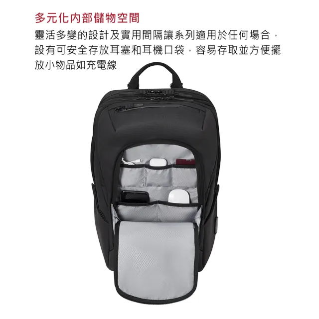 【VICTORINOX 瑞士維氏】Vx Touring 2.0 17吋抗菌可擴充雙肩後背包(淺灰/黑色)