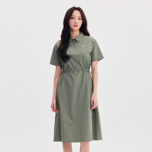 【Discovery Expedition】Freshvent 女版 輕量梭織半拉鍊連身裙(DWOP94053-KAL)