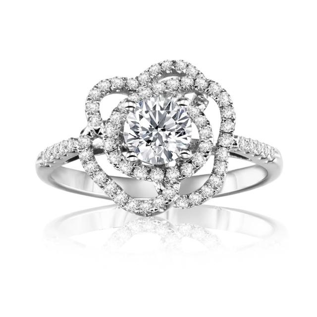 【CC Diamond】GIA50ct 山茶花鑽石戒指(D color 配鑽 臺製)