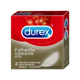 【Durex杜蕾斯】超薄裝保險套衛生套安全套避孕套3入(情趣用品.保險套)