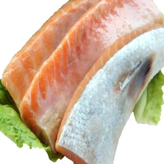 【海之醇】智利寬版鮭魚肚條-8包組(淨重500g/包)