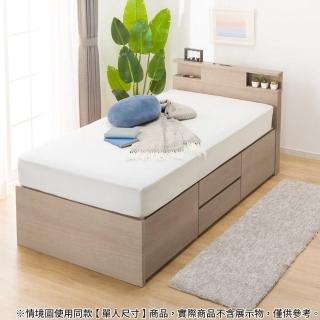 【NITORI 宜得利家居】◎雙人加大床座 床架 N-ZIO-C BOX GW 附充電孔 附小夜燈(床座 床架 充電孔)