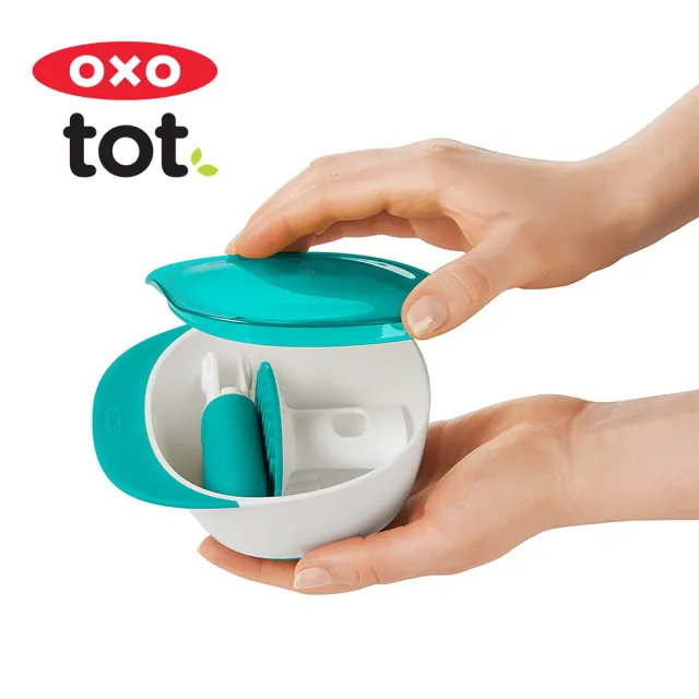 【美國OXO】tot 好滋味副食品研磨碗(靚藍綠/6M+)