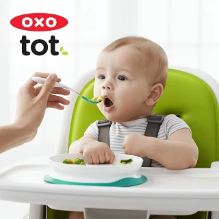 【OXO】tot 矽膠湯匙2入組(2色可選/6M+)