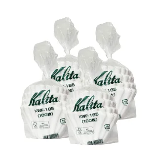 【Kalita】185系列 漂白蛋糕型波紋濾紙 波浪濾紙2~4杯／100入x4包(KWF-185)
