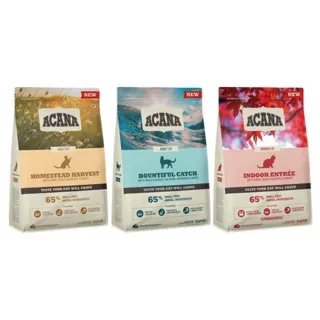 【ACANA】低GI配方貓糧4.5kg（室內/田園/豐盛）(貓糧、貓飼料)
