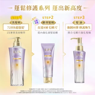 【LUX 麗仕】日本製 極輕光護膜洗髮精450mlx2入(頭髮雨衣 護色聚光/蓬鬆修護)