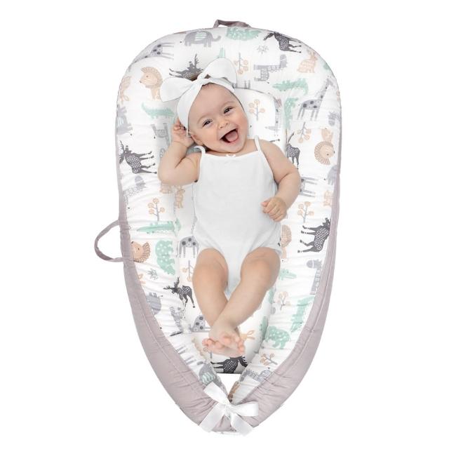 【Vanibaby】嬰兒床中床 頂級純棉(可機洗可烘乾 多款花色可選)