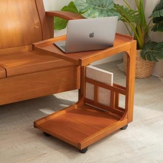 【Mahogany 瑪荷尼傢俱】全原木 桃花心木 德國活動桌(滾輪桌、工作桌)