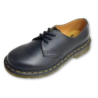 【Dr.Martens】馬汀 1461 Nappa 平底3孔綁帶低筒霧面牛津鞋 黑 馬丁紳士鞋 男女休閒皮鞋11838001