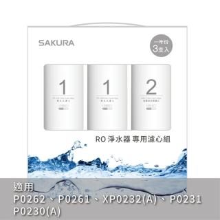 【SAKURA 櫻花】F0191 RO淨水器專用濾心3支入(一年份-官方直營)