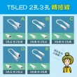 【青禾坊】T5 LED 串接燈專用 2孔轉3孔 串接燈線材-2入(T5 層板燈 3孔轉2孔 串接線)