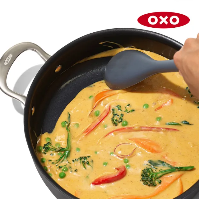 【美國OXO】全矽膠切碎攪拌鏟 鍋鏟 炒菜鏟 料理勺(適用不沾鍋鑄鐵鍋 耐熱210度)