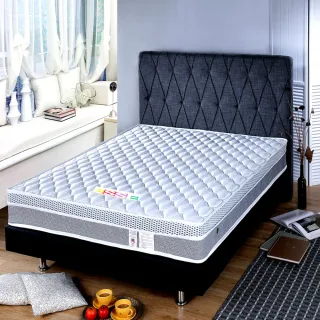 【ESSE 御璽】防蹣抗菌深層透氣2.3護背硬式彈簧床墊(雙人尺寸)