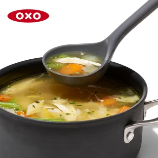 【美國OXO】全矽膠長柄湯杓 湯勺 湯匙(適用不沾鍋鑄鐵鍋  耐熱270度)